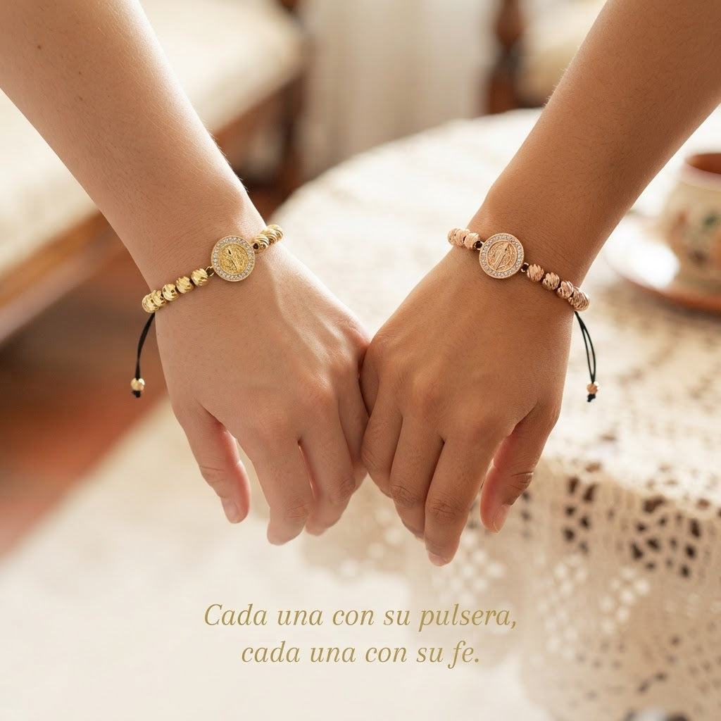 Pulseras San Benito Balin Rosa + Amaril