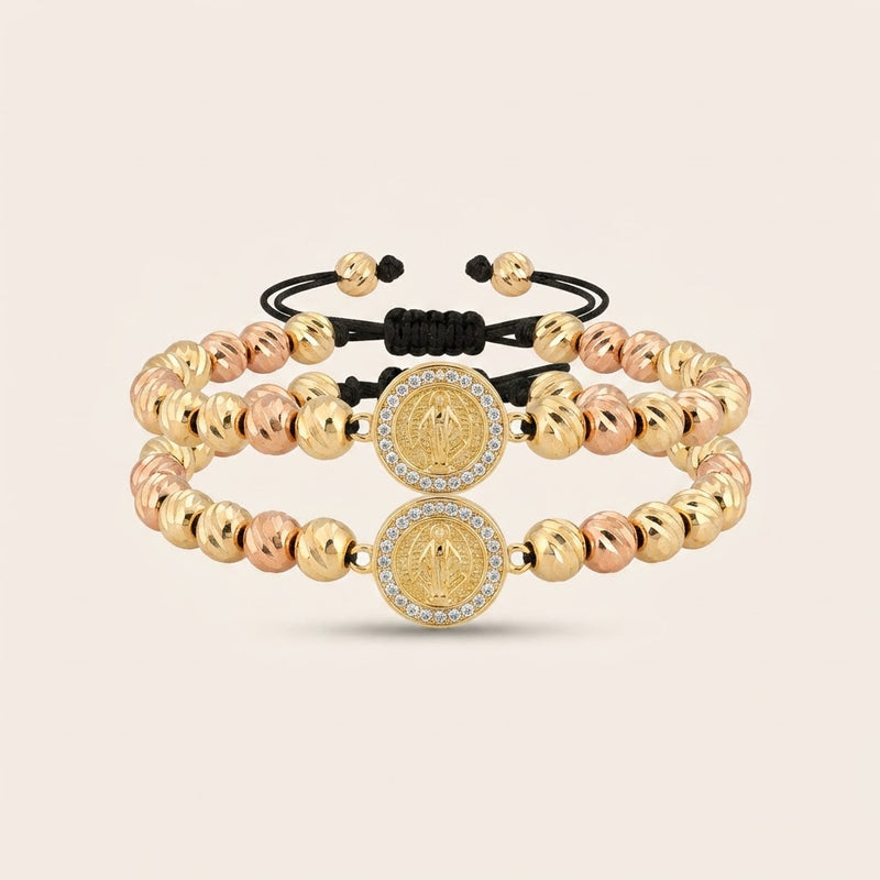 Set Dúo de Fe — San Benito Oro Rosa