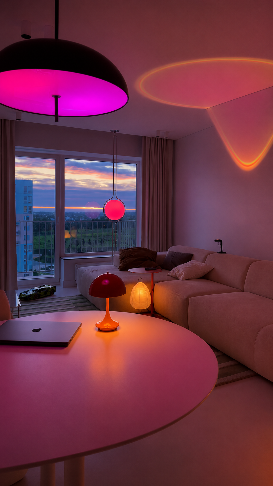 SUNSET LAMP — La Lámpara que Convierte tu Cuarto en un Atardecer