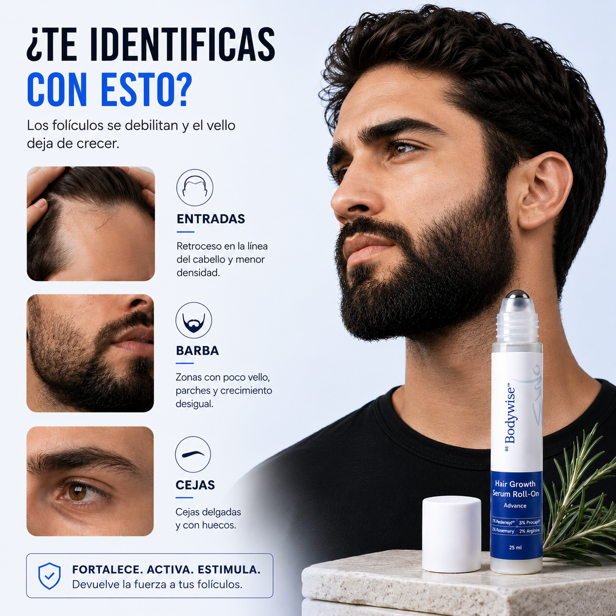 Estimulante crecimiento barba