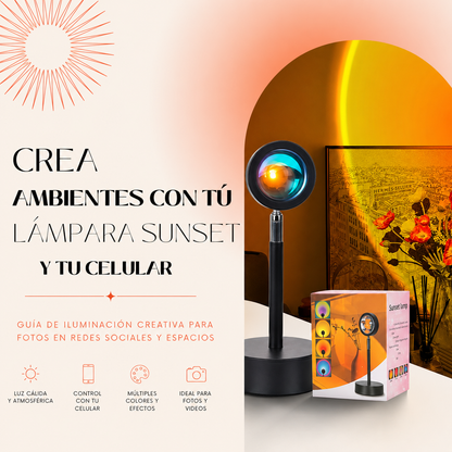 SUNSET LAMP — La Lámpara que Convierte tu Cuarto en un Atardecer