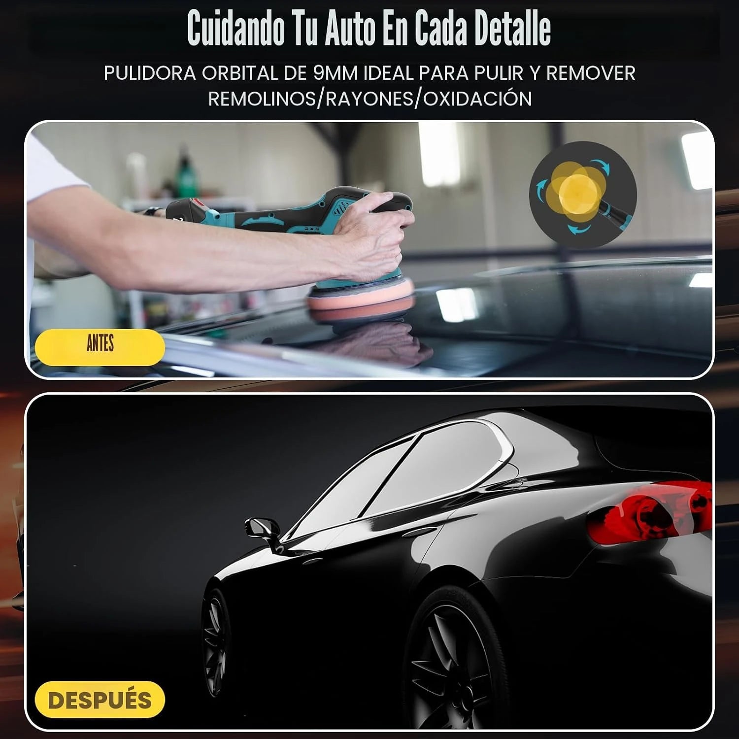 Kit ProBrillo Express - antes y después, cuidando tu auto en cada detalle